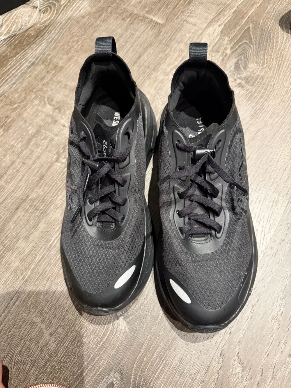 Women's Black Athletic Lace-Up Running Sneakers